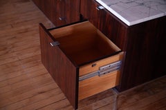 Knoll Credenza in Rosewood and Marble