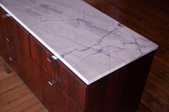 Knoll Credenza in Rosewood and Marble