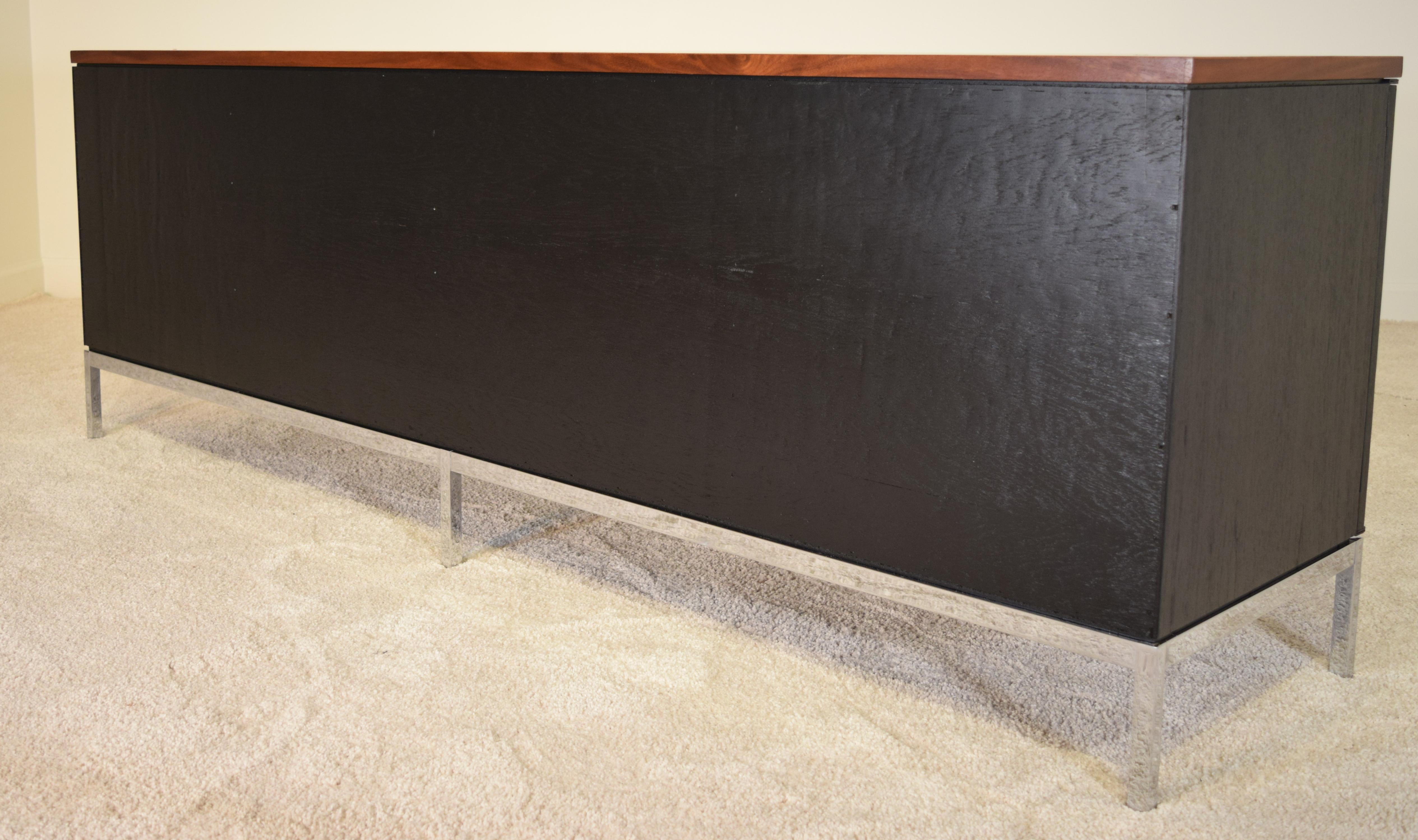 Knoll Black Executive Credenza with Rosewood Top 8