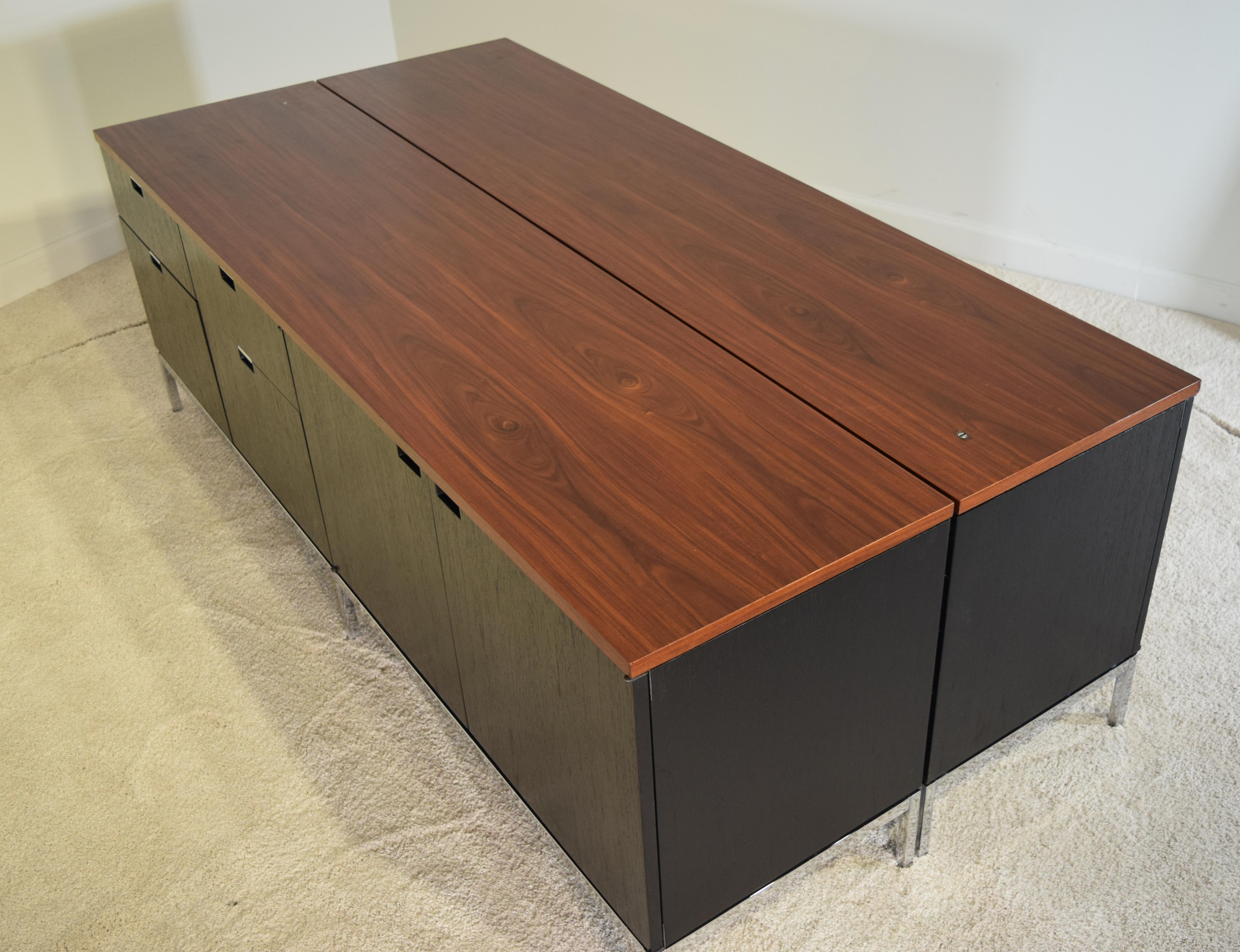 Knoll Black Executive Credenza with Rosewood Top 10