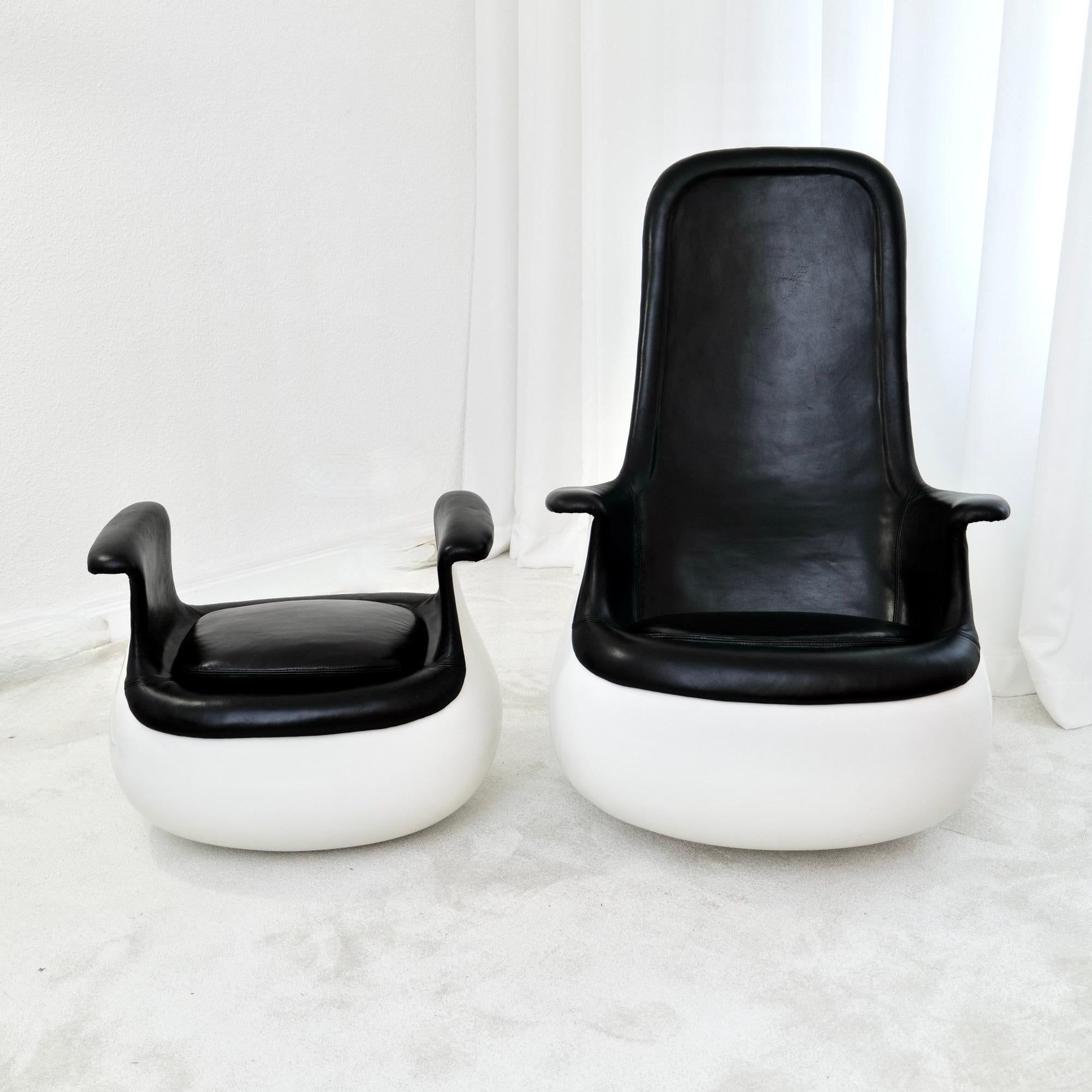 Fin du 20e siècle Fauteuil Knoll Culbuto avec ottoman par Marc Held - 1970
