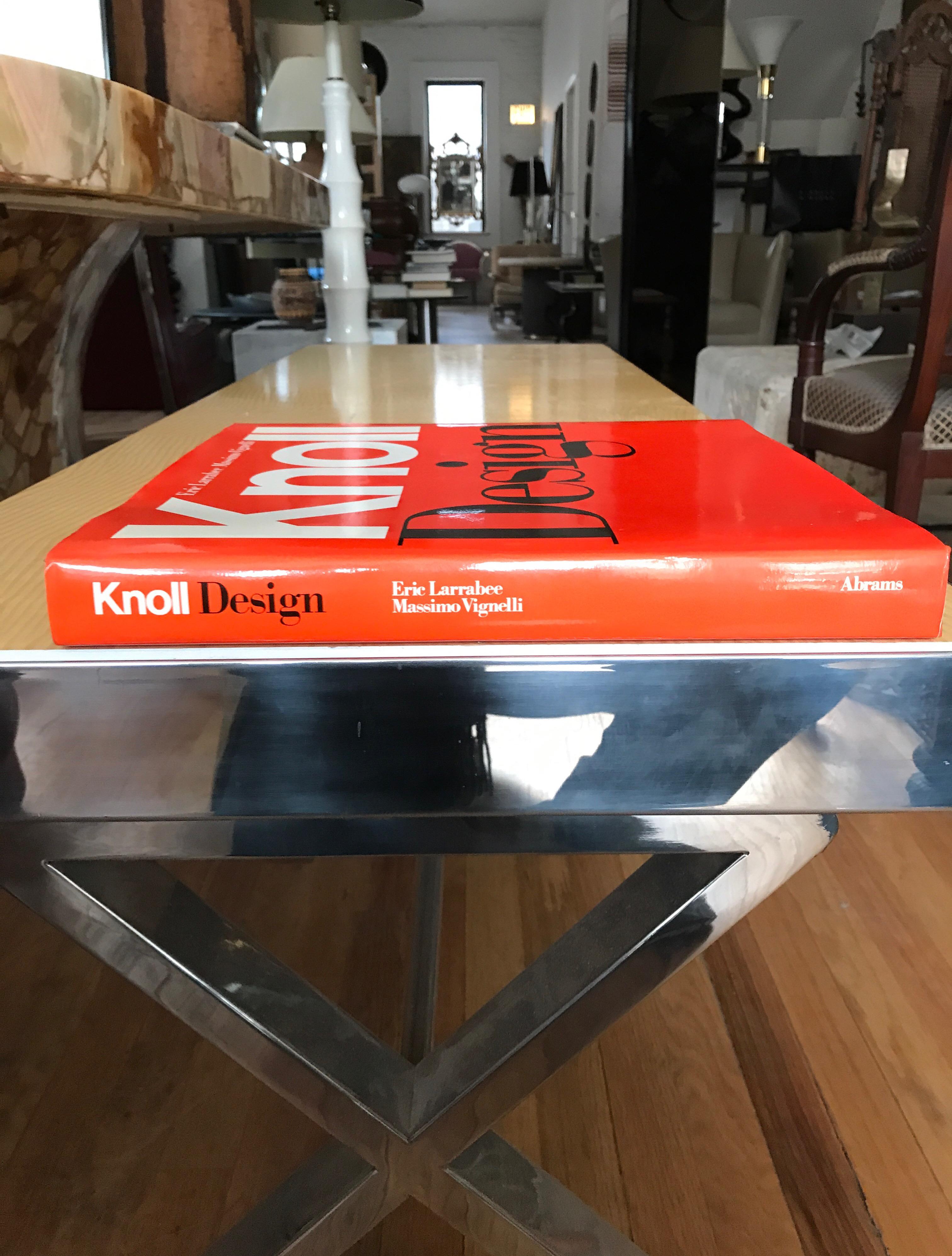 Knoll Design by Eric Larrabee and Massimo Vignelli is a handsome
portrait of some of the talented group of people who have designed
for Knoll over the years. Those profiled include Marcel Breuer, Harry Bertoia,
Florence Knoll, Eero Saarinen and