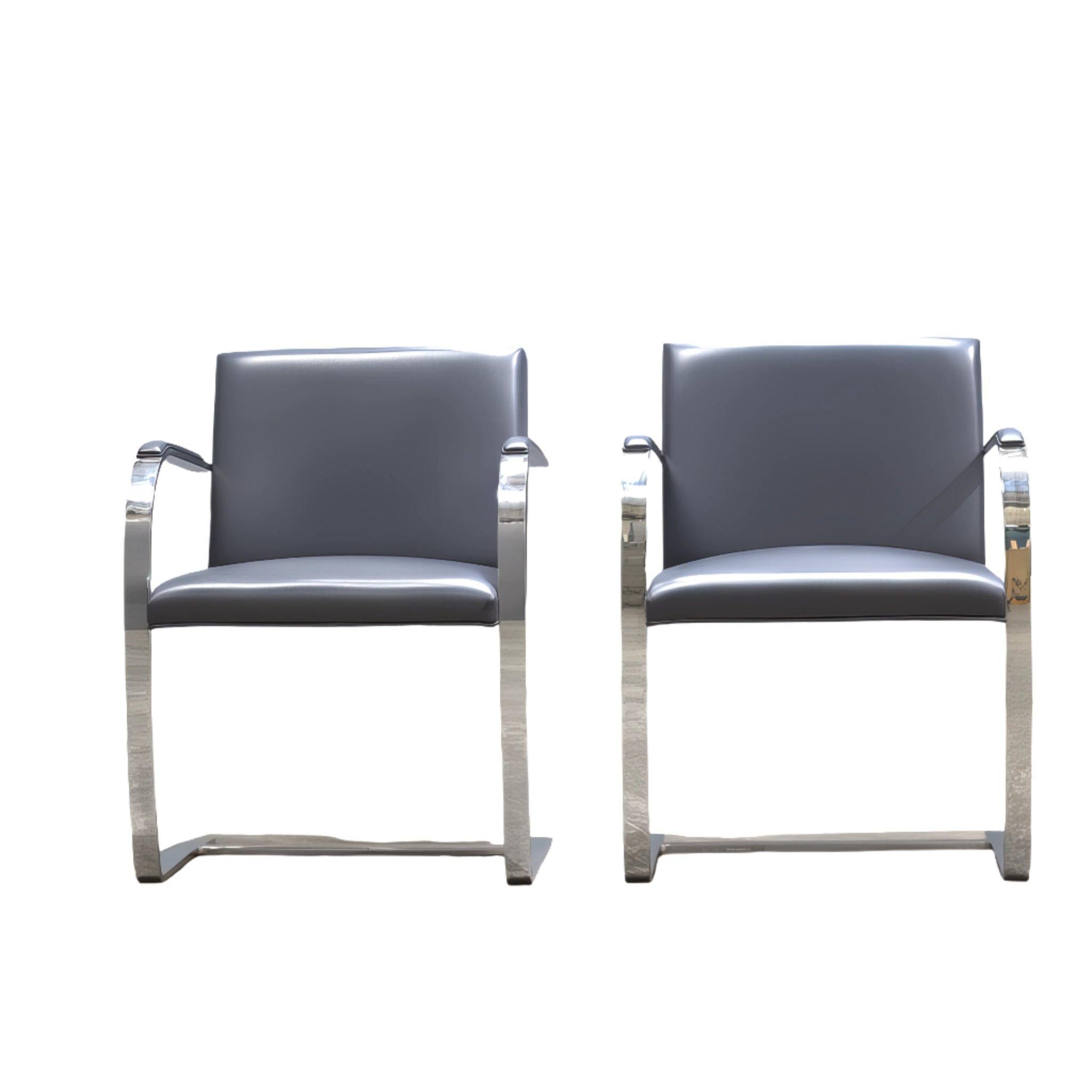 Knoll Dining Chair by Ludwig Mies van der Rohe In Good Condition For Sale In Basildon, London