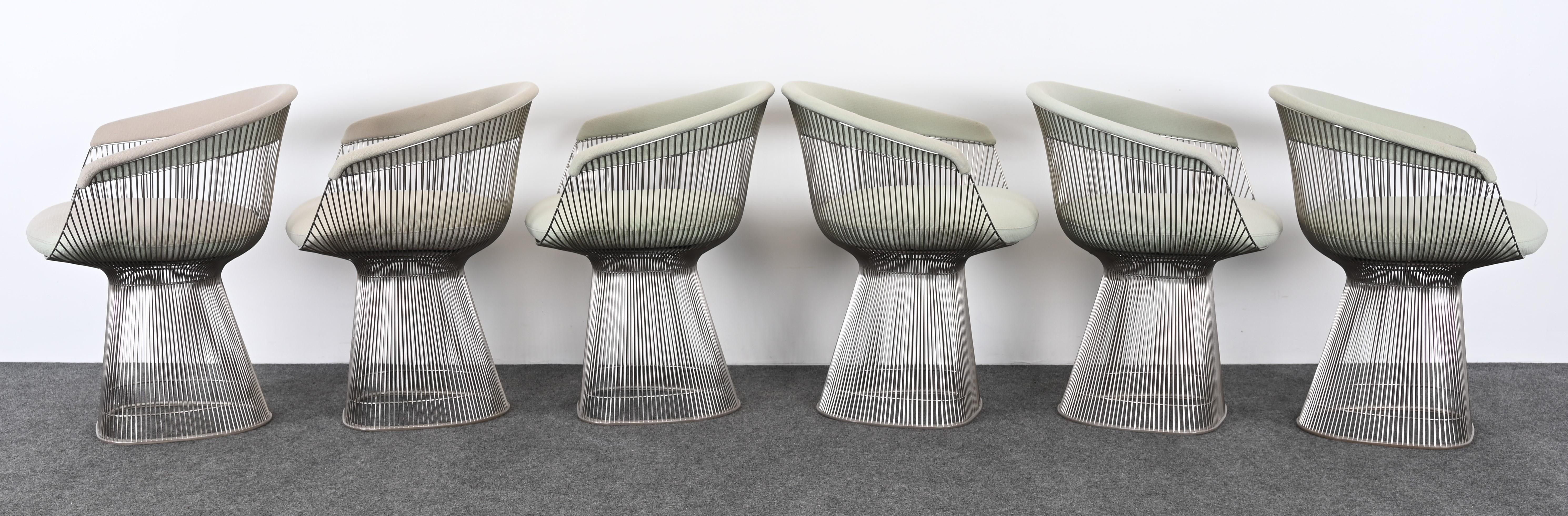 Set of Six Dining Chairs Designed by Warren Platner for Knoll, 20th Century For Sale 7