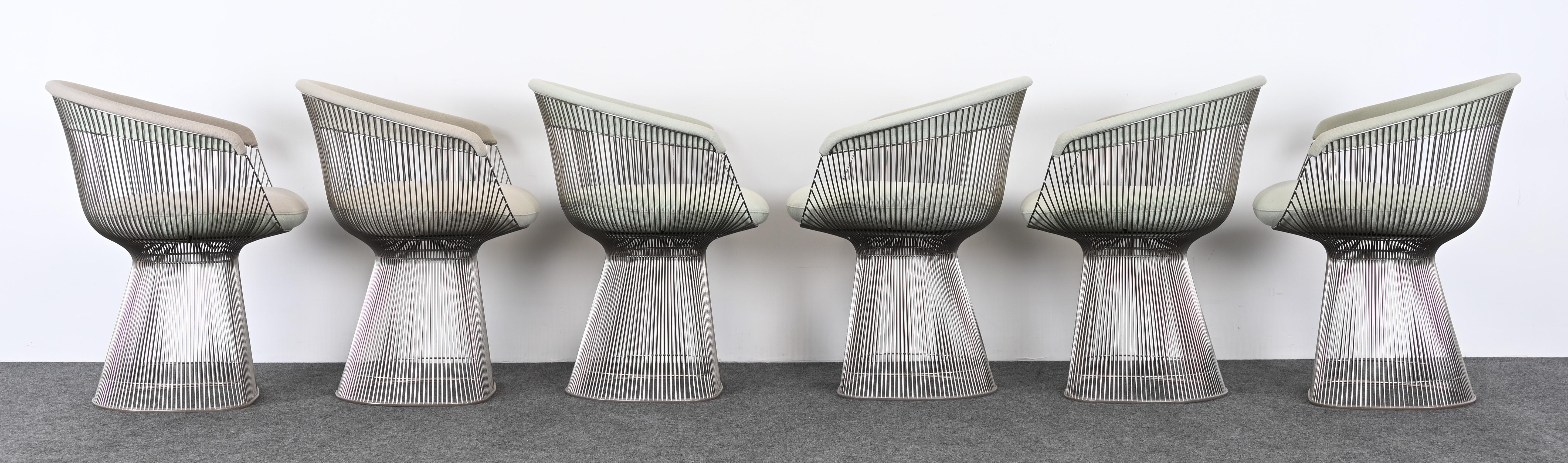 Set of Six Dining Chairs Designed by Warren Platner for Knoll, 20th Century For Sale 1