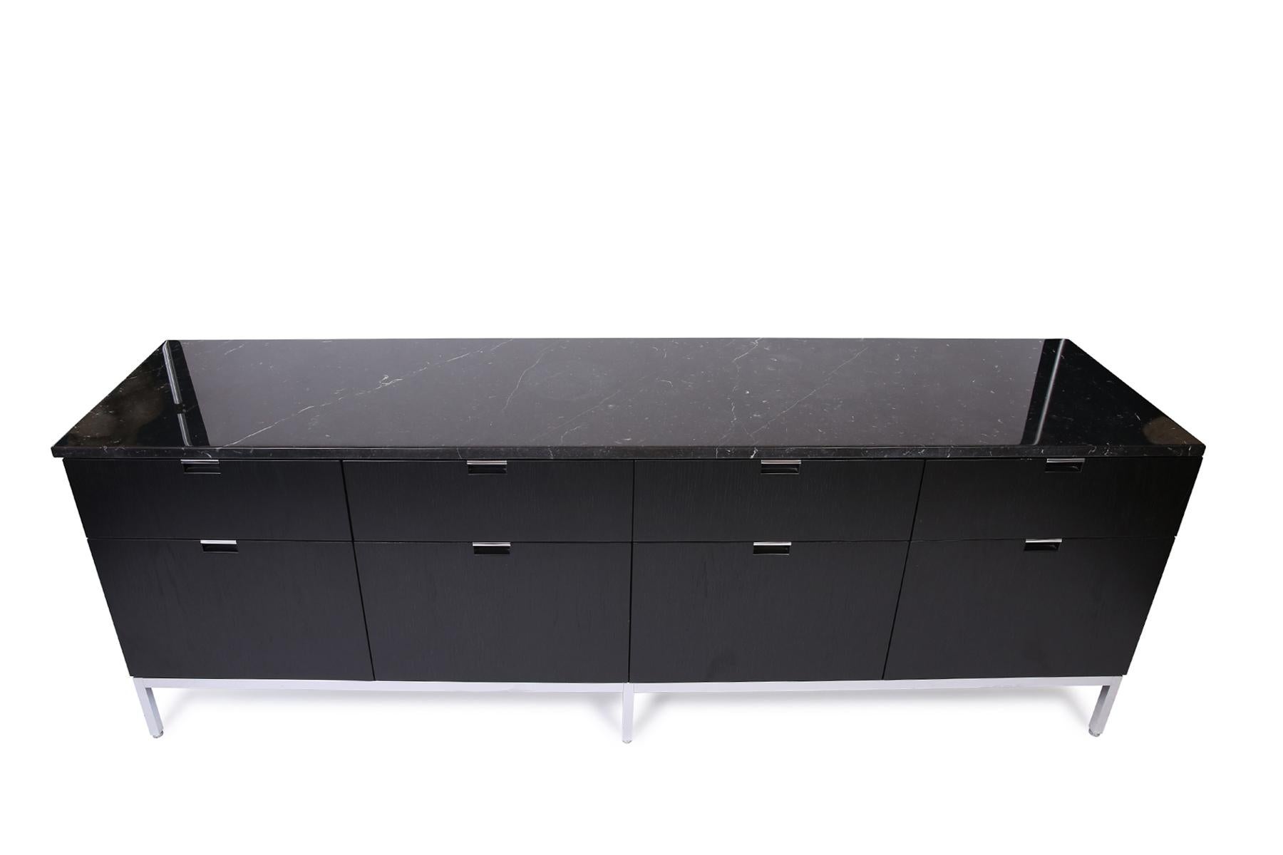 nero black marble credenza