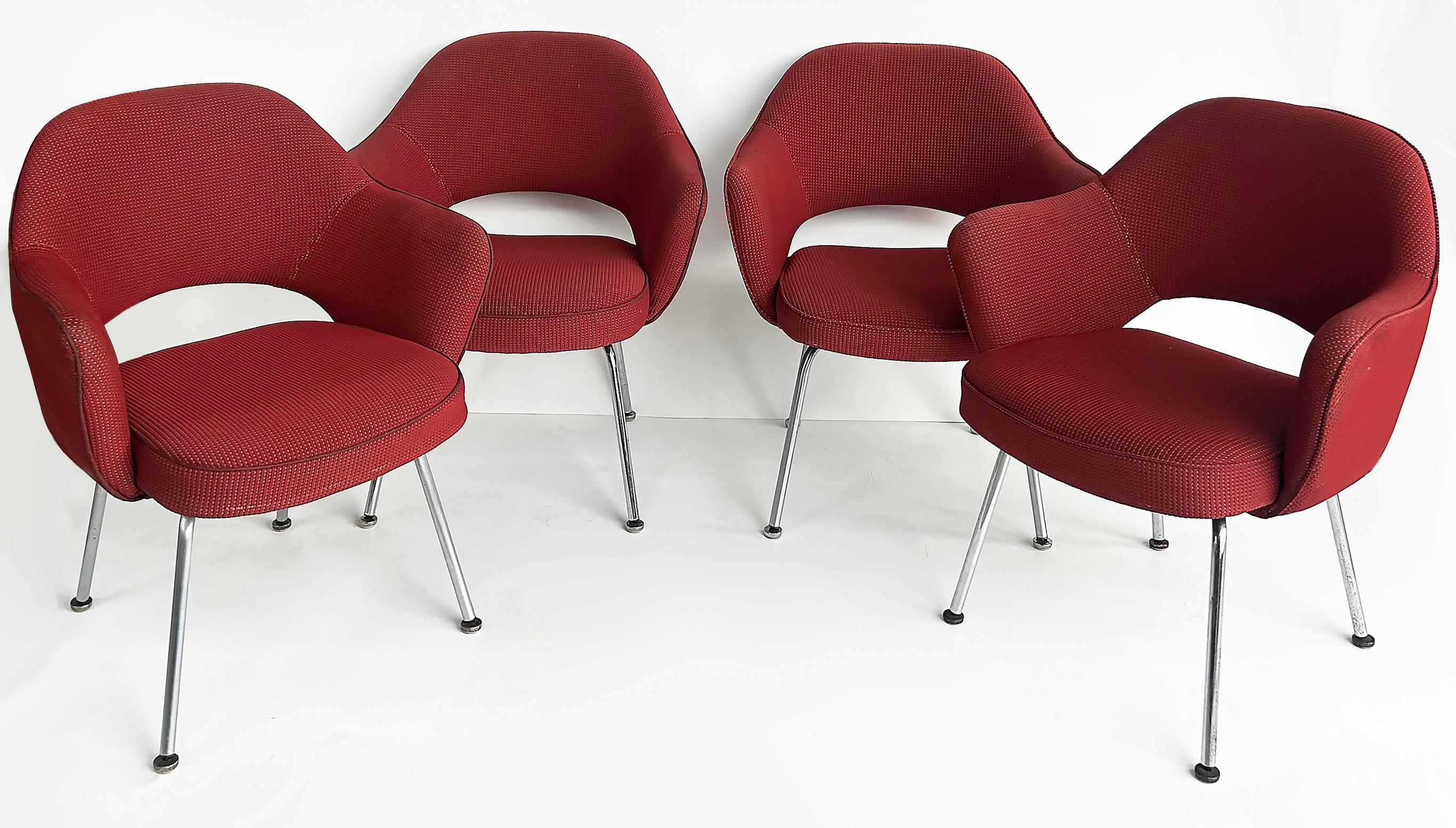 Knoll Eero Saarinen Executive Armchair #71 From Seagram Bldg., N.Y.C., Set of 4

Offered for sale is a set of four (4) Knoll Executive Armchairs No. 71 designed by Eero Saarinen. The set is part of an original group of 12 purchased from an office