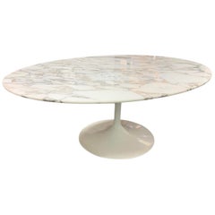 Knoll Eero Saarinen Marble Low Oval Coffee Table