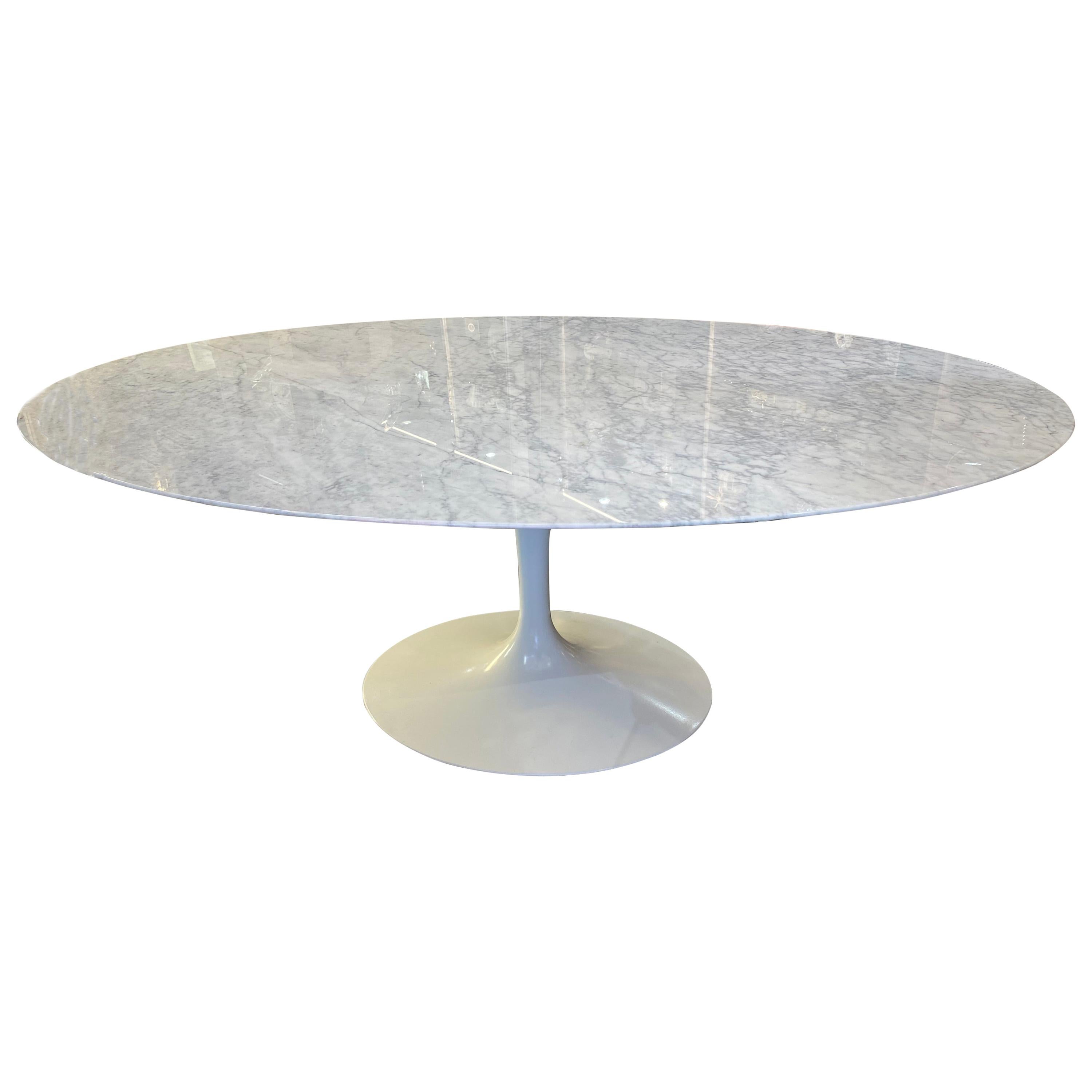 Knoll & Eero Saarinen Oval Marble Dining Table