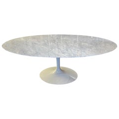 Vintage Knoll & Eero Saarinen Oval Marble Dining Table