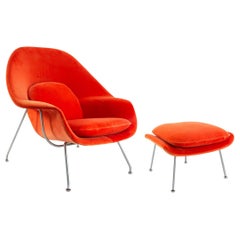 Knoll Eero Saarinen Used "Womb" Chair and Ottoman