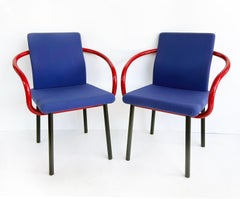 Knoll Ettore Sottsass "Mandarin" Post-modern Dining Chairs, Set of 6