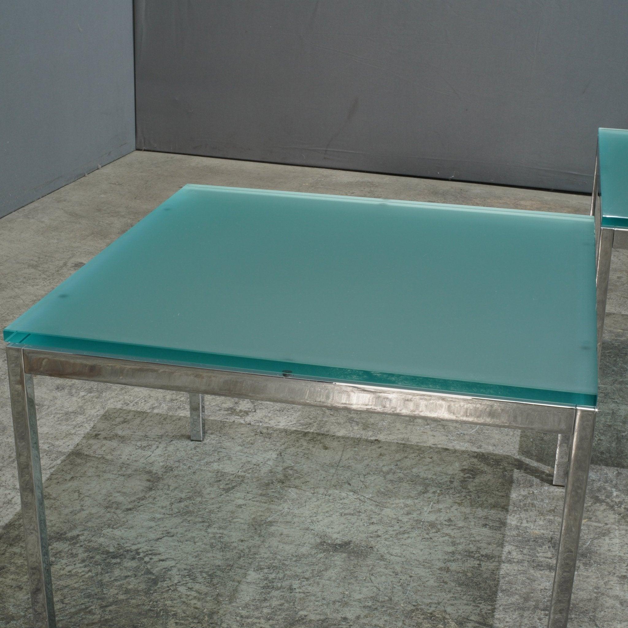 Knoll Frosted Glass Square Coffee Table 2
