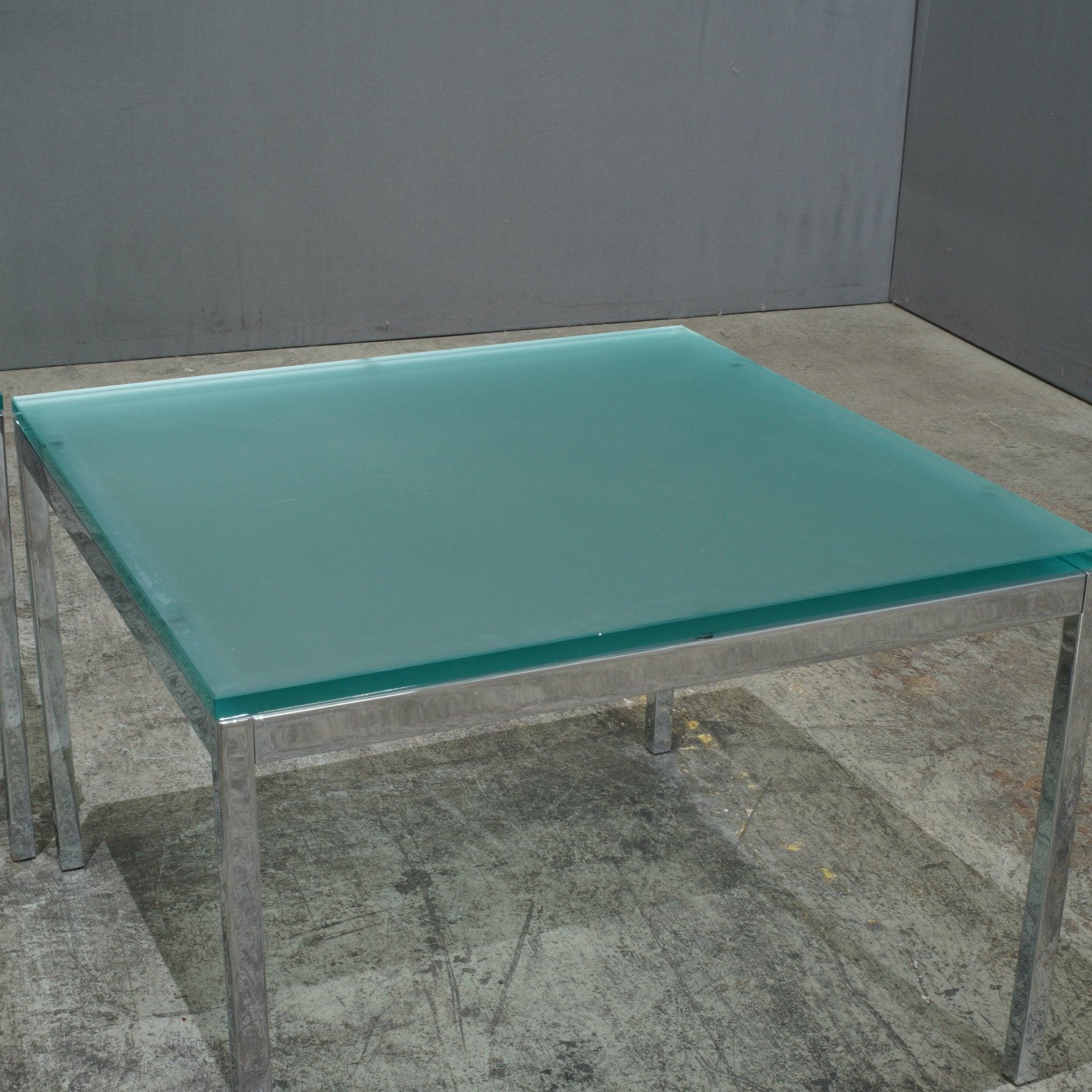 Knoll Frosted Glass Square Coffee Table 1