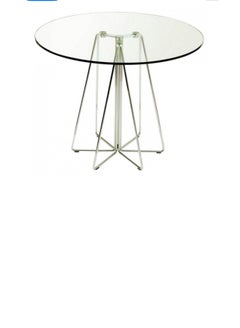 Knoll Glass & Chrome Paperclip Dining Table by Massimo Vignelli