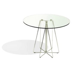 Knoll Glass & Chrome Paperclip Dining Table by Massimo Vignelli
