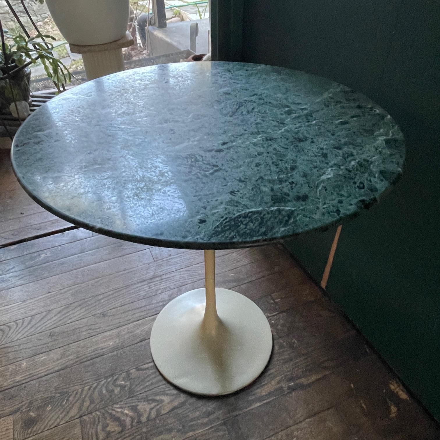Mid-Century Modern Knoll Table en marbre Verdi Alpi Saarinen 1960s Vintage Mid-Century MCM Mod en vente