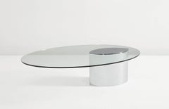 Knoll International Cini Boeri  Luxurious Stainless Steel Lunario Coffee Table