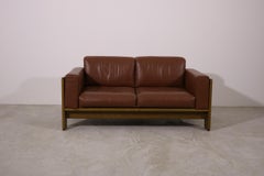 Knoll International 2-Sitzer-Sofa Modell 'Bastiano' Tobia Scarpa Leder Cognac