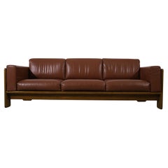 Knoll International 3-Seater Sofa Model 'Bastiano' Tobia Scarpa Leather Cognac
