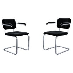 Knoll International 51C Cesca Chair by Marcel Breuer:: Black:: Armless:: 1970s
