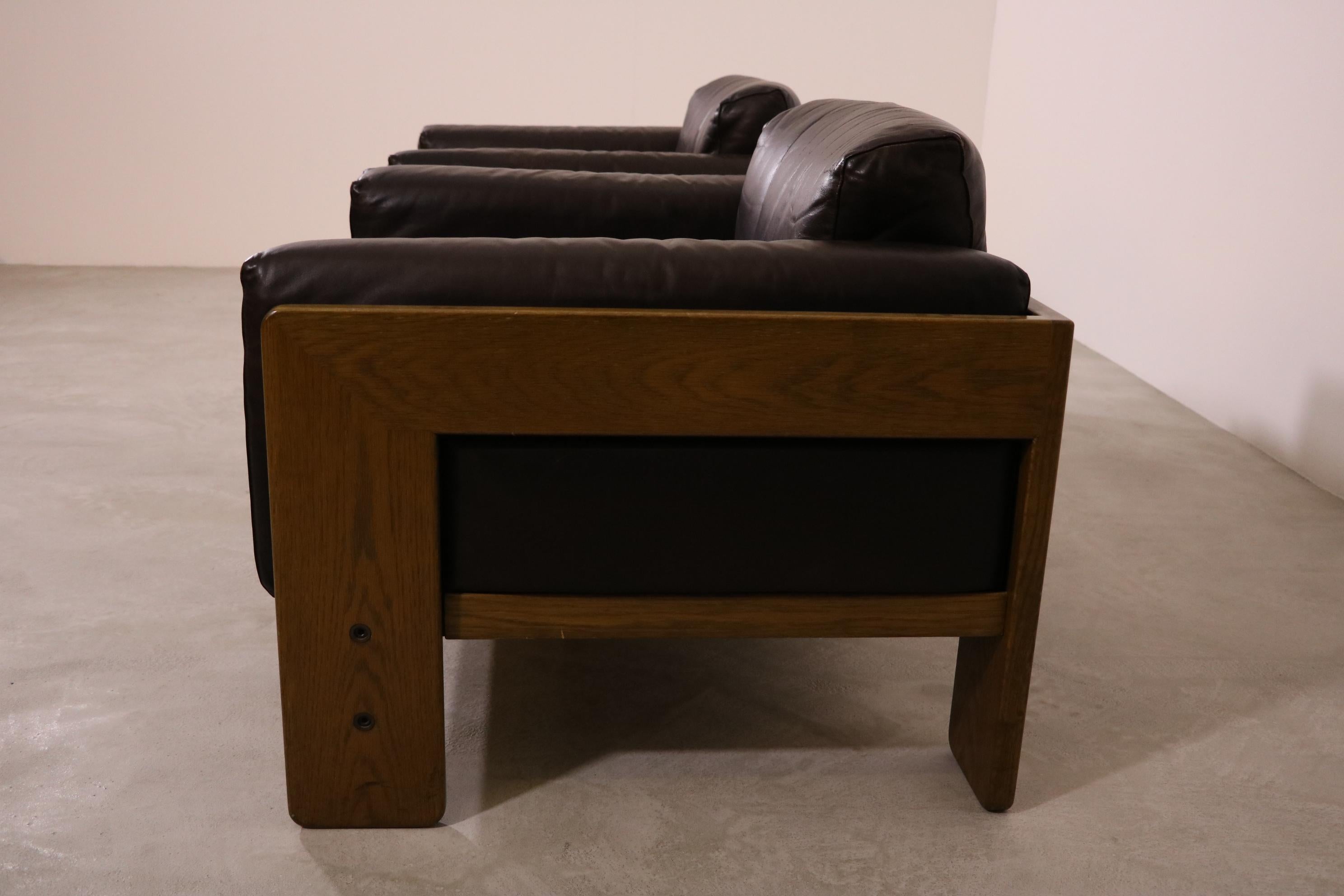 Knoll International Sessel Modell 'Bastiano' Tobia Scarpa Dunkelbraun (Mitte des 20. Jahrhunderts) im Angebot