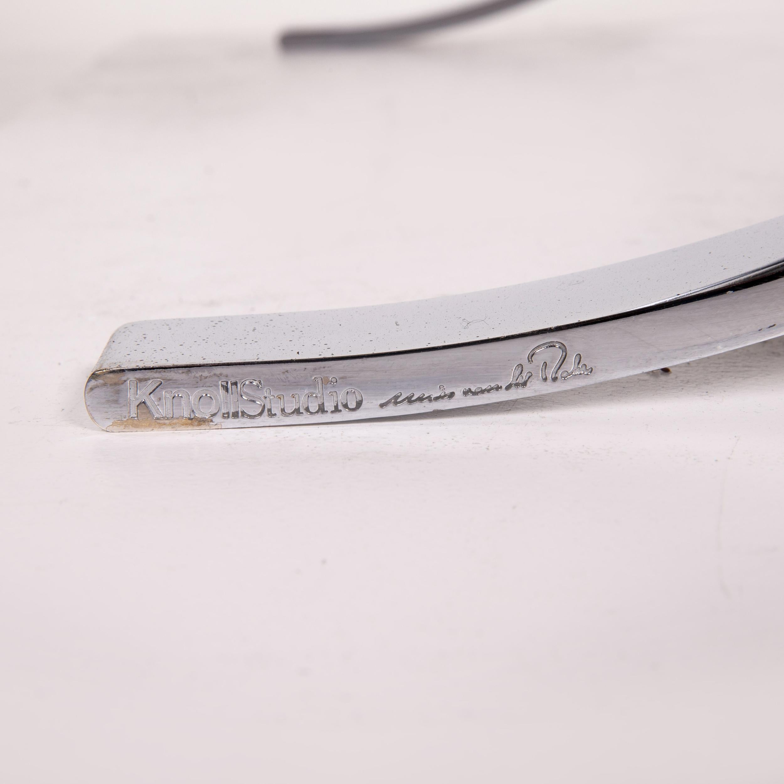 German Knoll International Barcelona Chair Leather Armchair Black