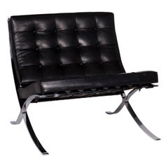 Knoll International Barcelona Chair Leather Armchair Black