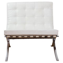 Knoll International Barcelona Chair Leather Ivory Limited Edition