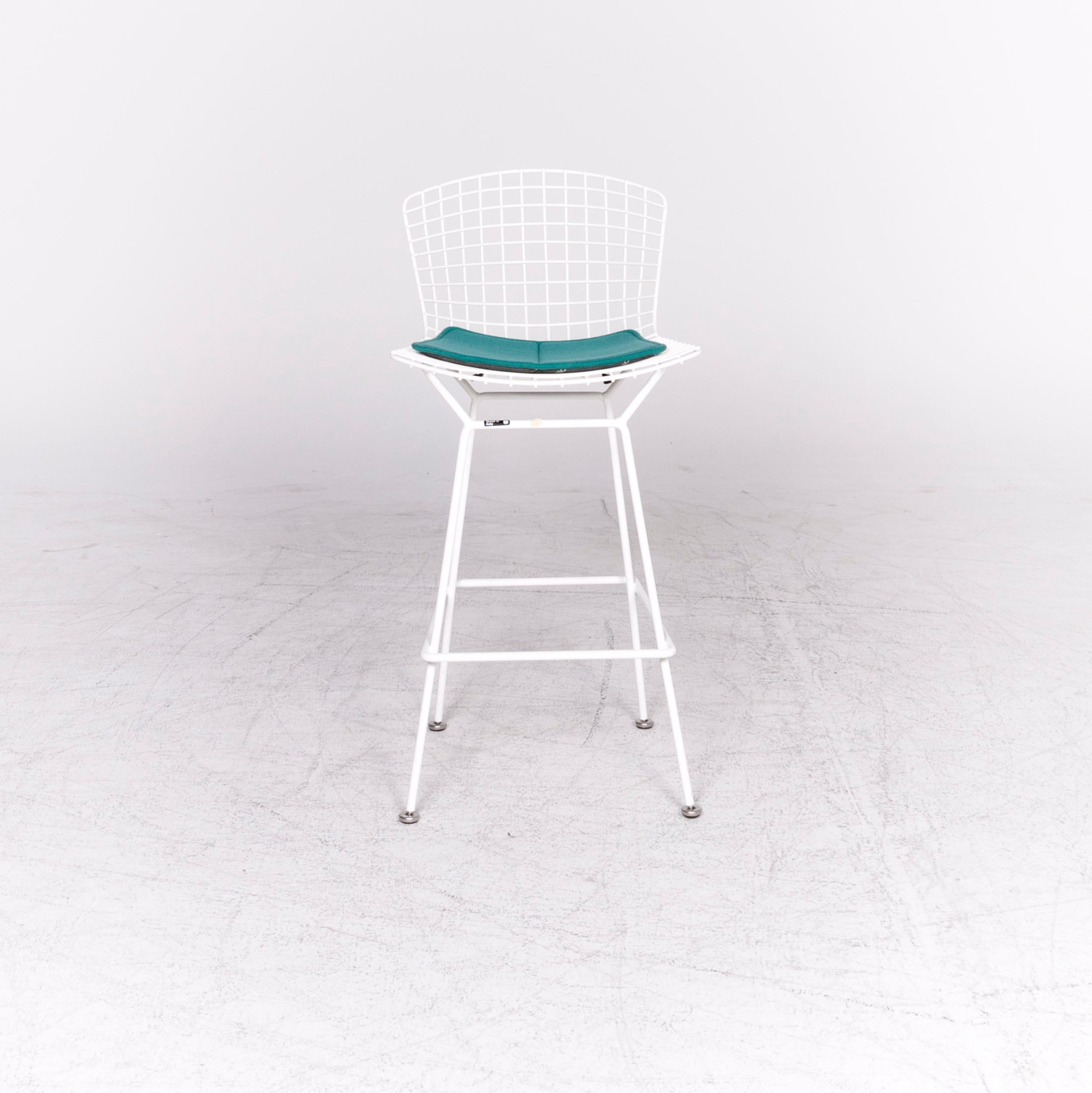 Modern Knoll International Bortoia Bar Chair Designer Metal Chair Armchair White