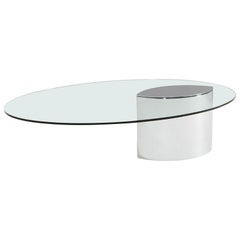 Knoll International Cini Boeri Luxurious Stainless Steel Lunario Coffee Table