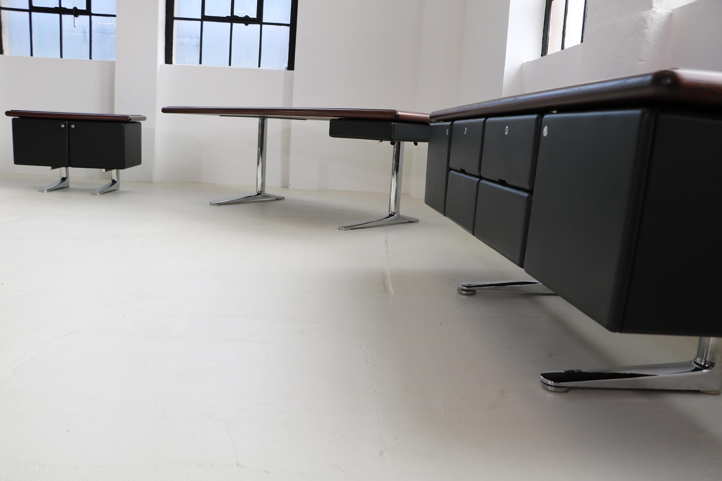 Metal Knoll International Complete Office Warren Platner Desk and Sideboards For Sale