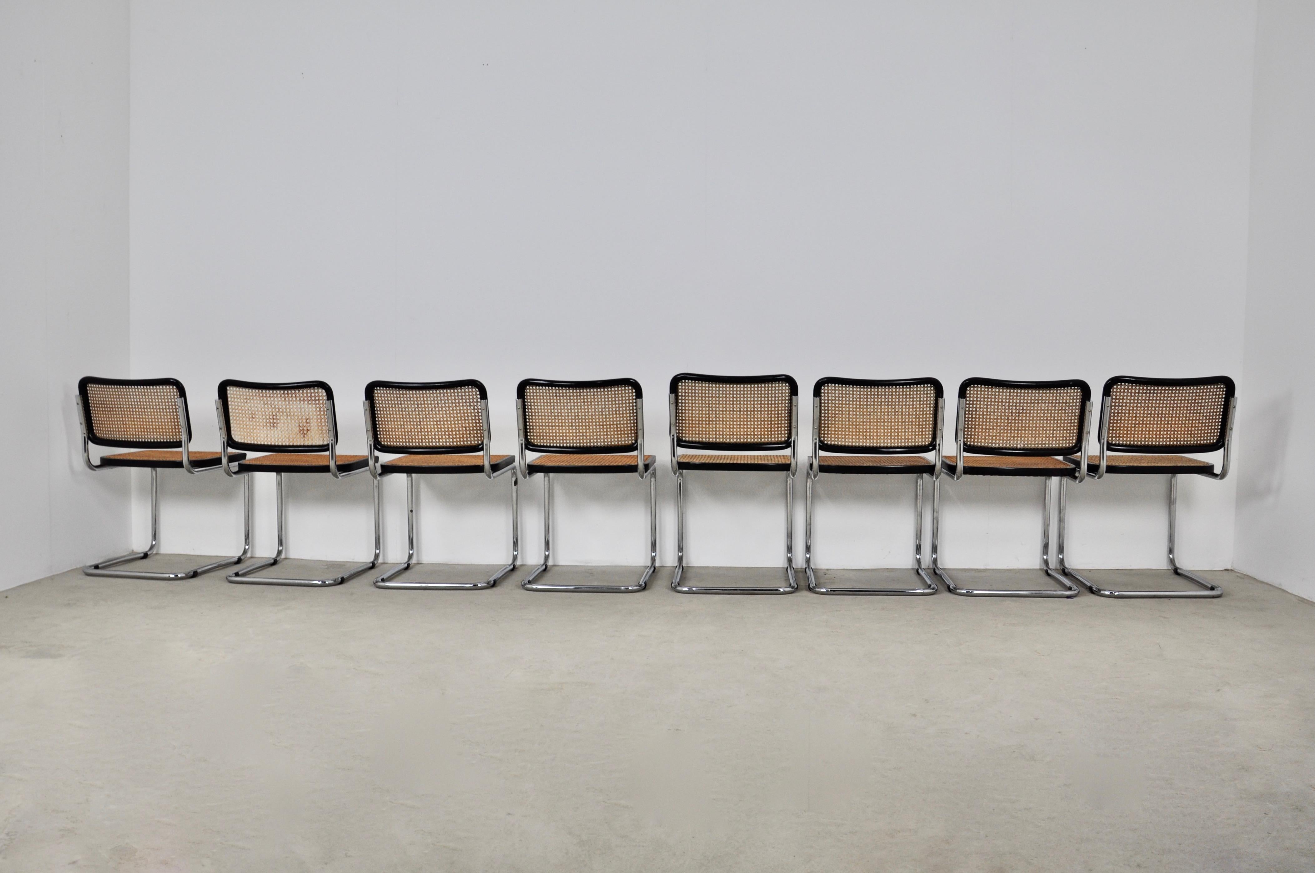 Knoll International Dinning Chairs by Marcel Breuer 1980s Set8 3