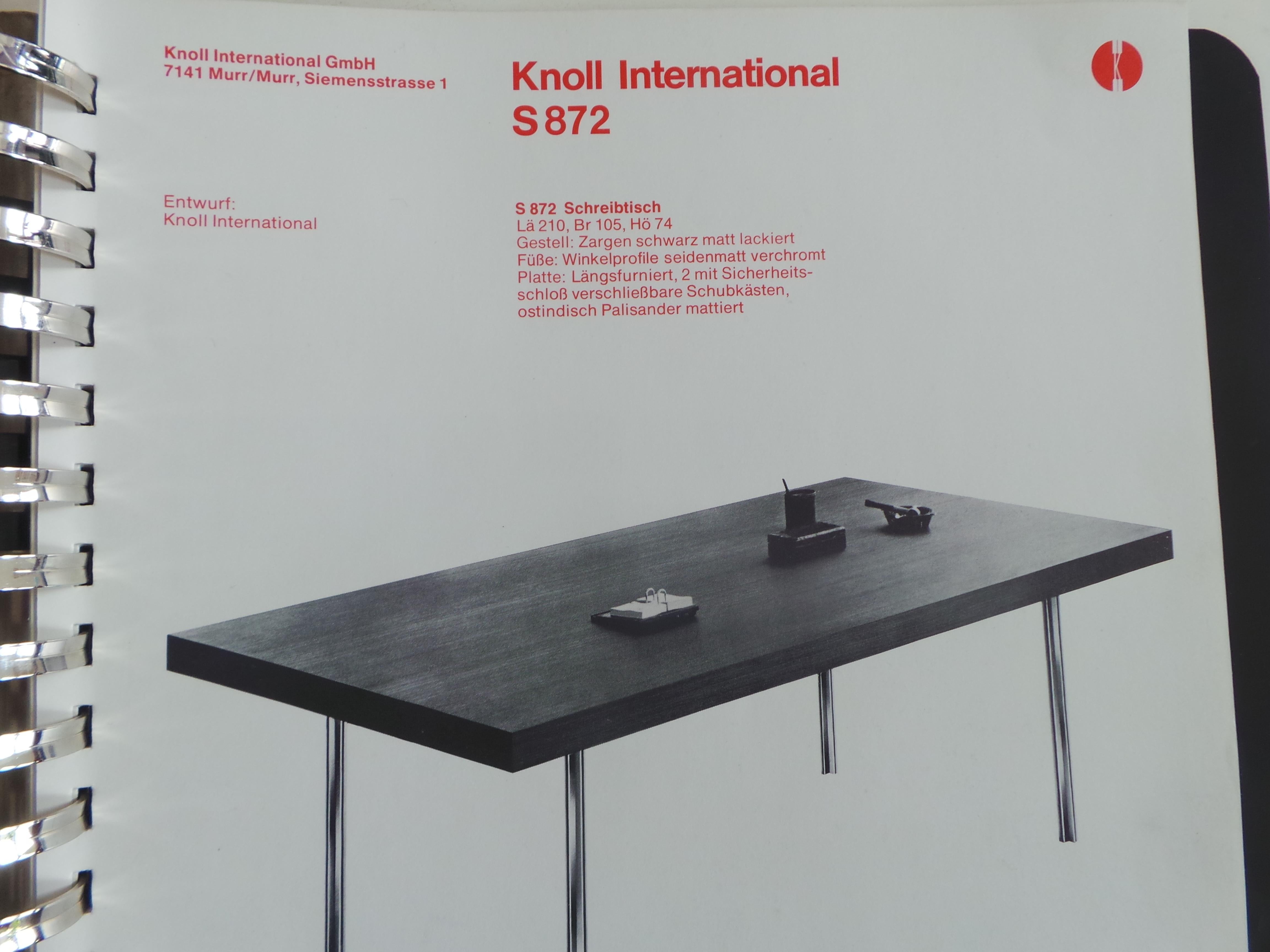 Bureau Knoll International Executive Desk S 872 Florence Knoll en vente 7