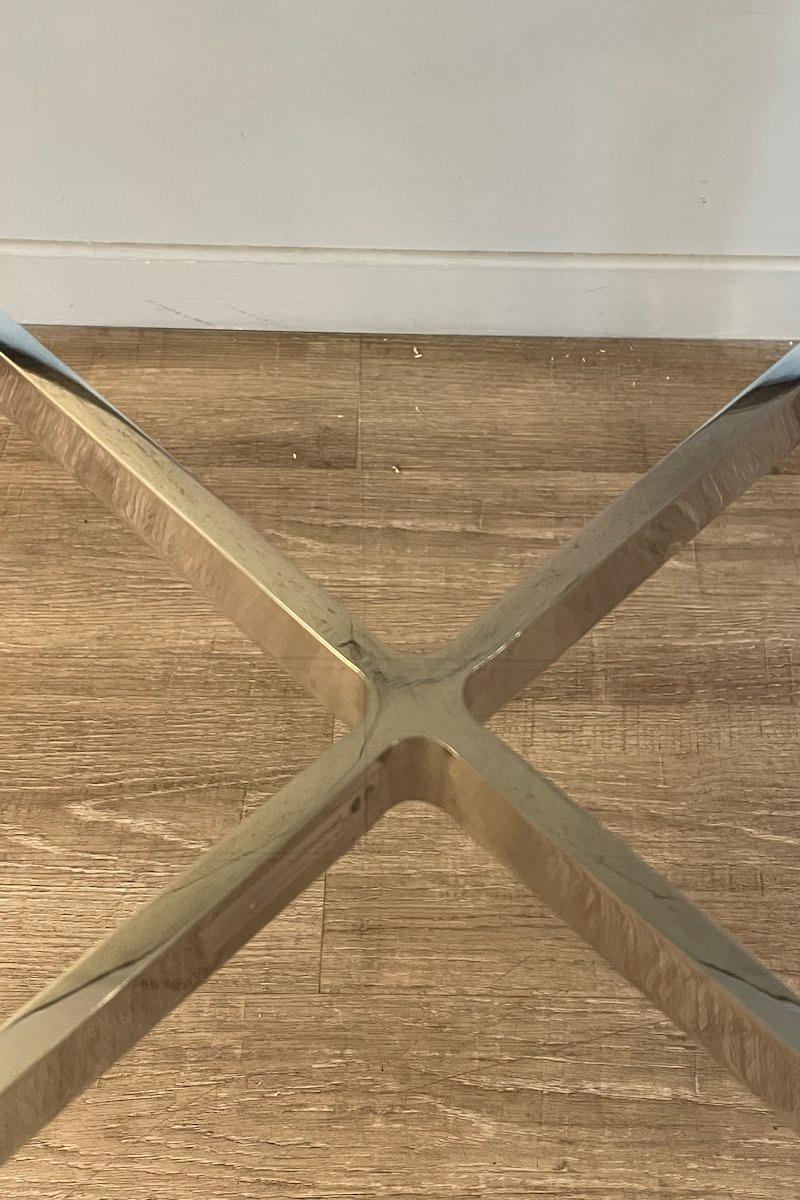 Mesa de centro Knoll International de cristal y acero, cuadrada colección Barcelona en venta 5