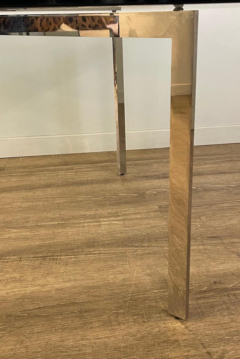 Mesa de centro Knoll International de cristal y acero, cuadrada colección Barcelona en venta 3