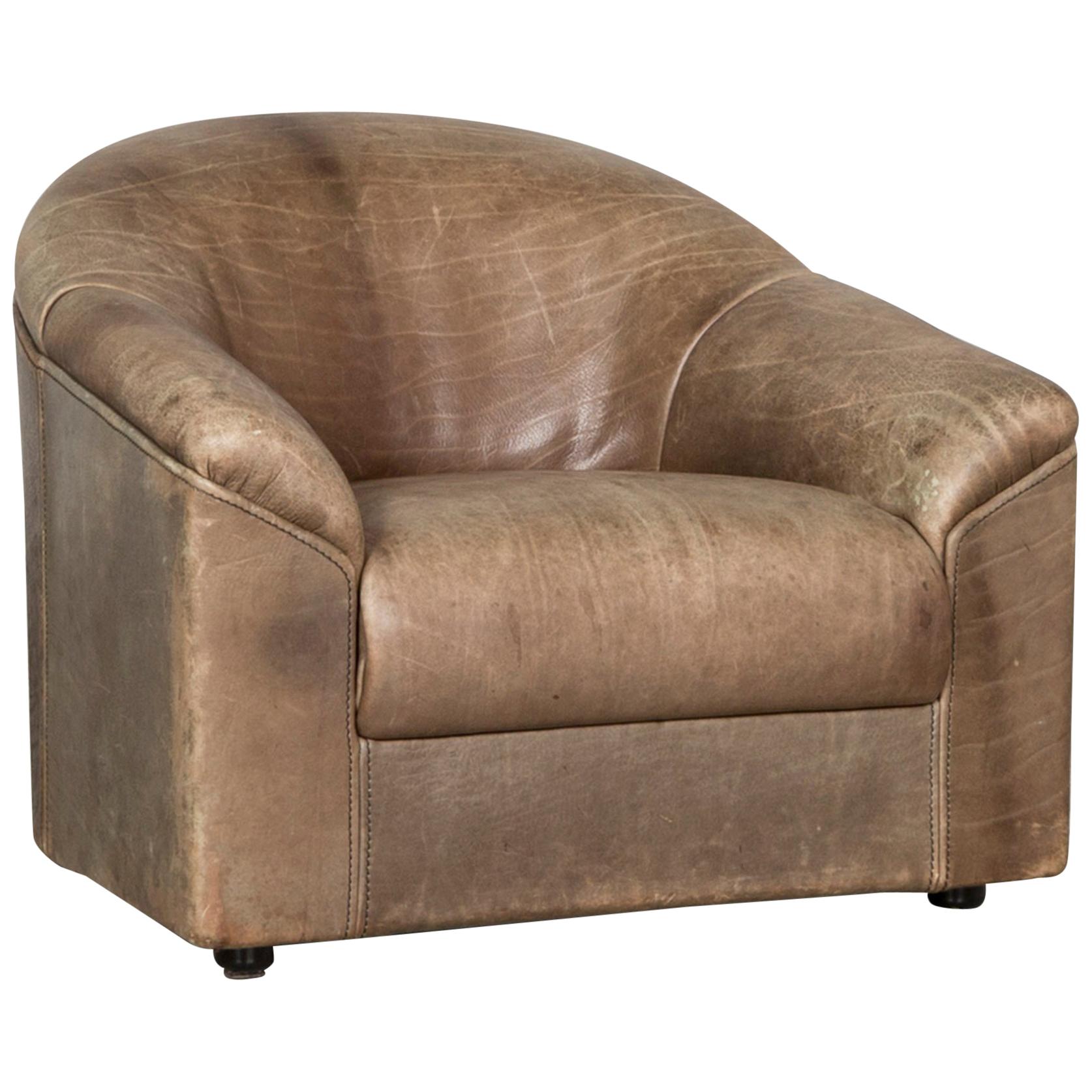 Knoll International Leather Armchair Brown Chair For Sale
