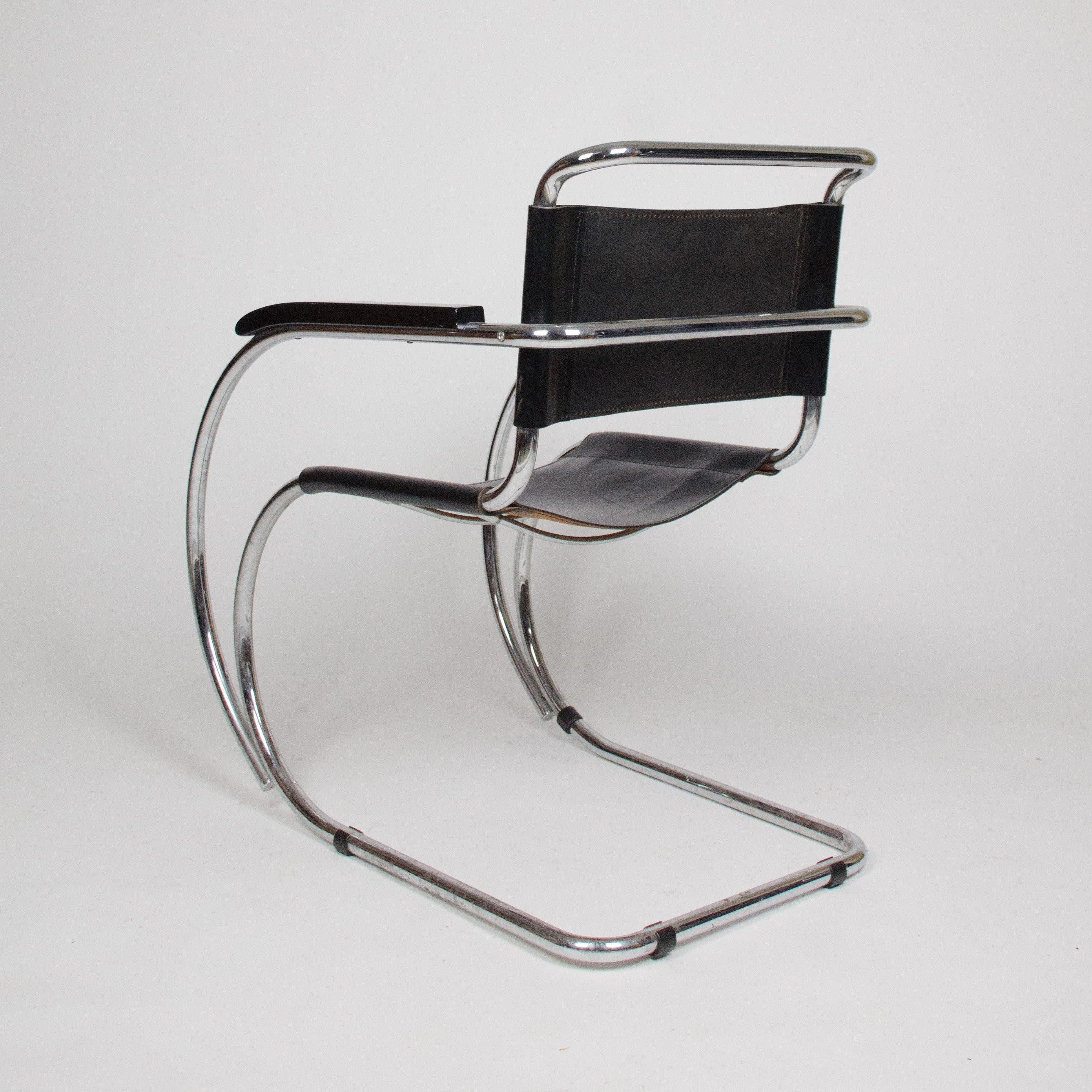 Late 20th Century Knoll International Mies Van Der Rohe MR20 Armchairs Bauhaus Eames (1 pair)