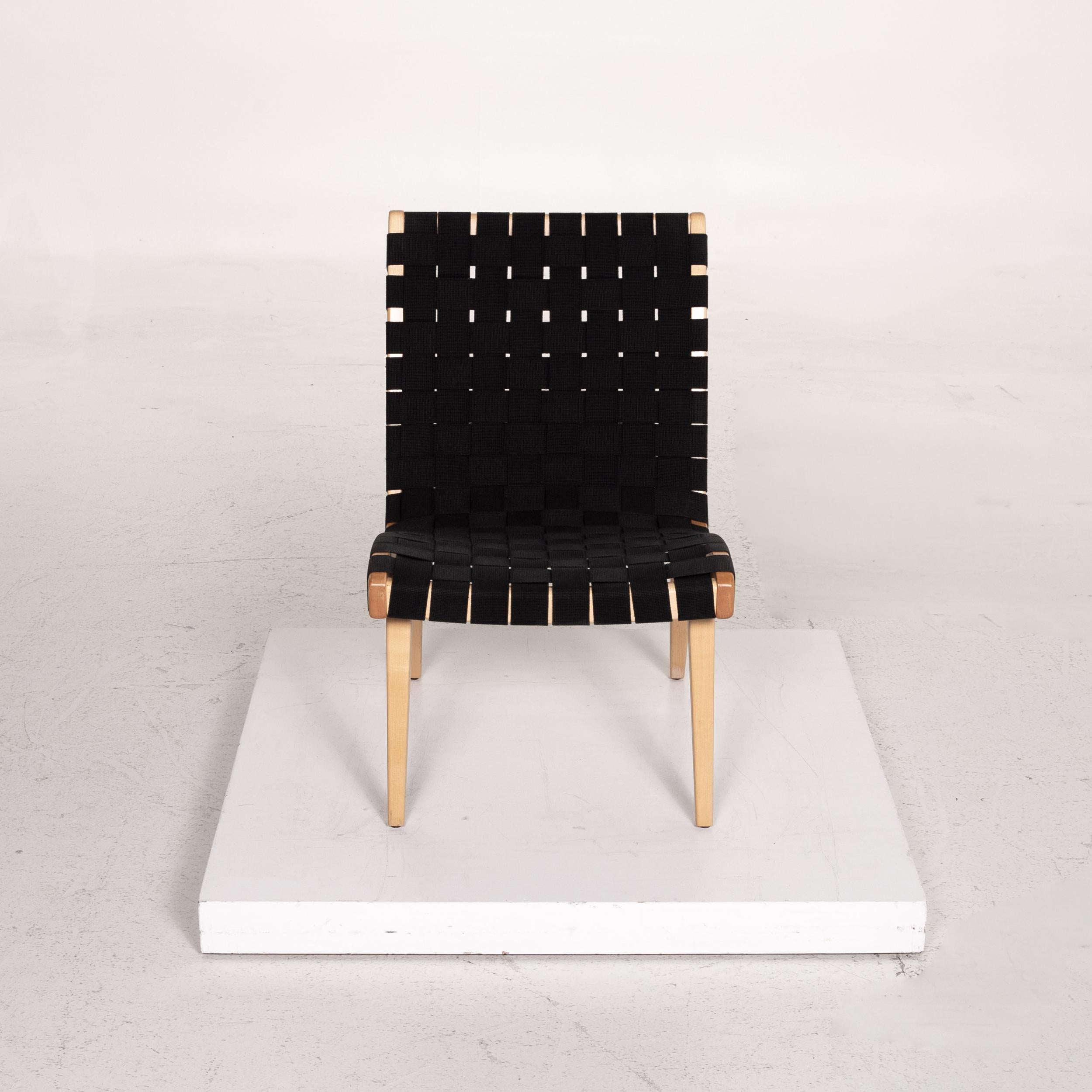 Knoll International Risom Set Fabric Black 2 Armchairs For Sale 6