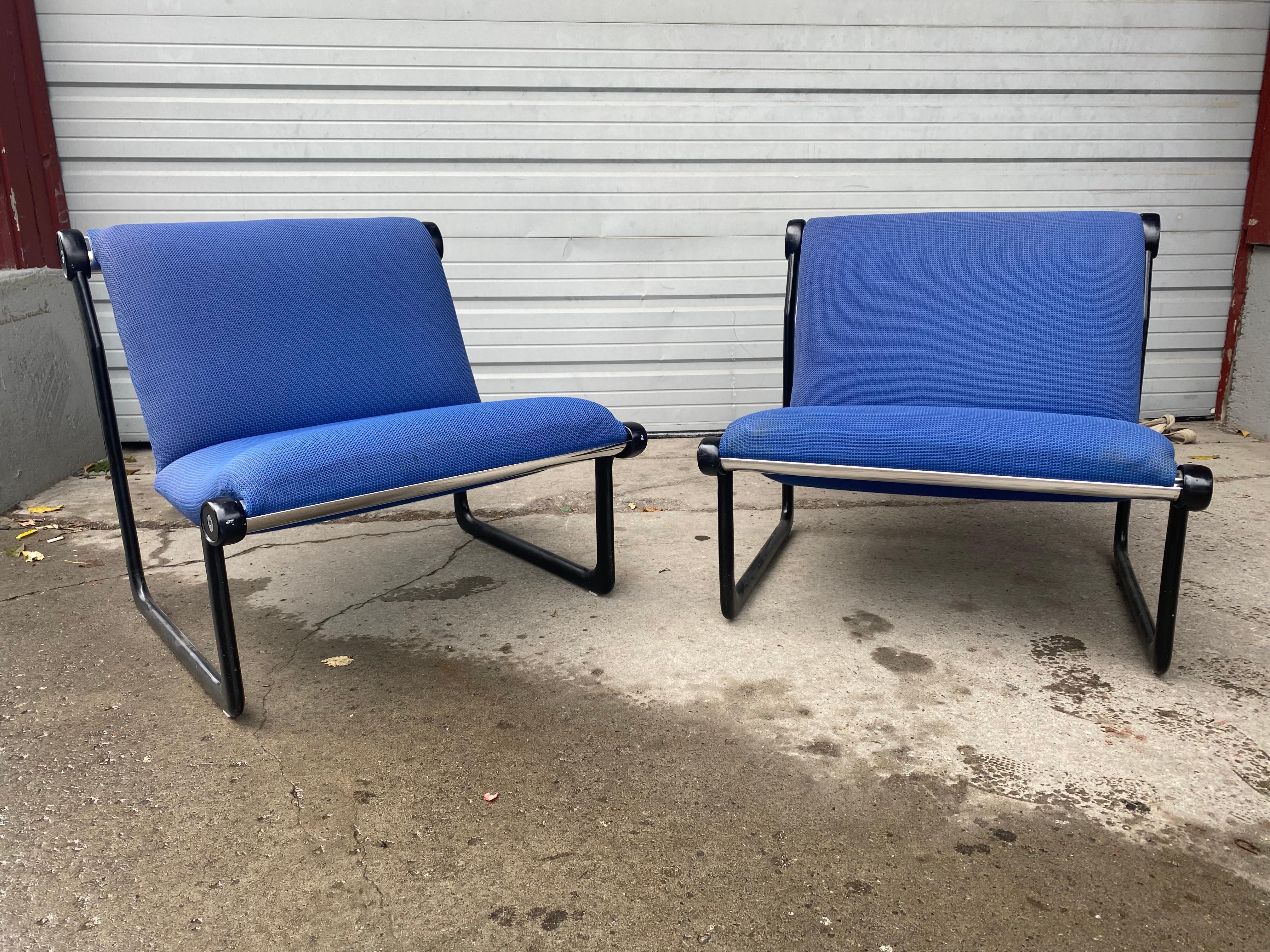 Knoll International Sling Loungesessel von Hannah Morrison, 2er-Set (Gemalt)