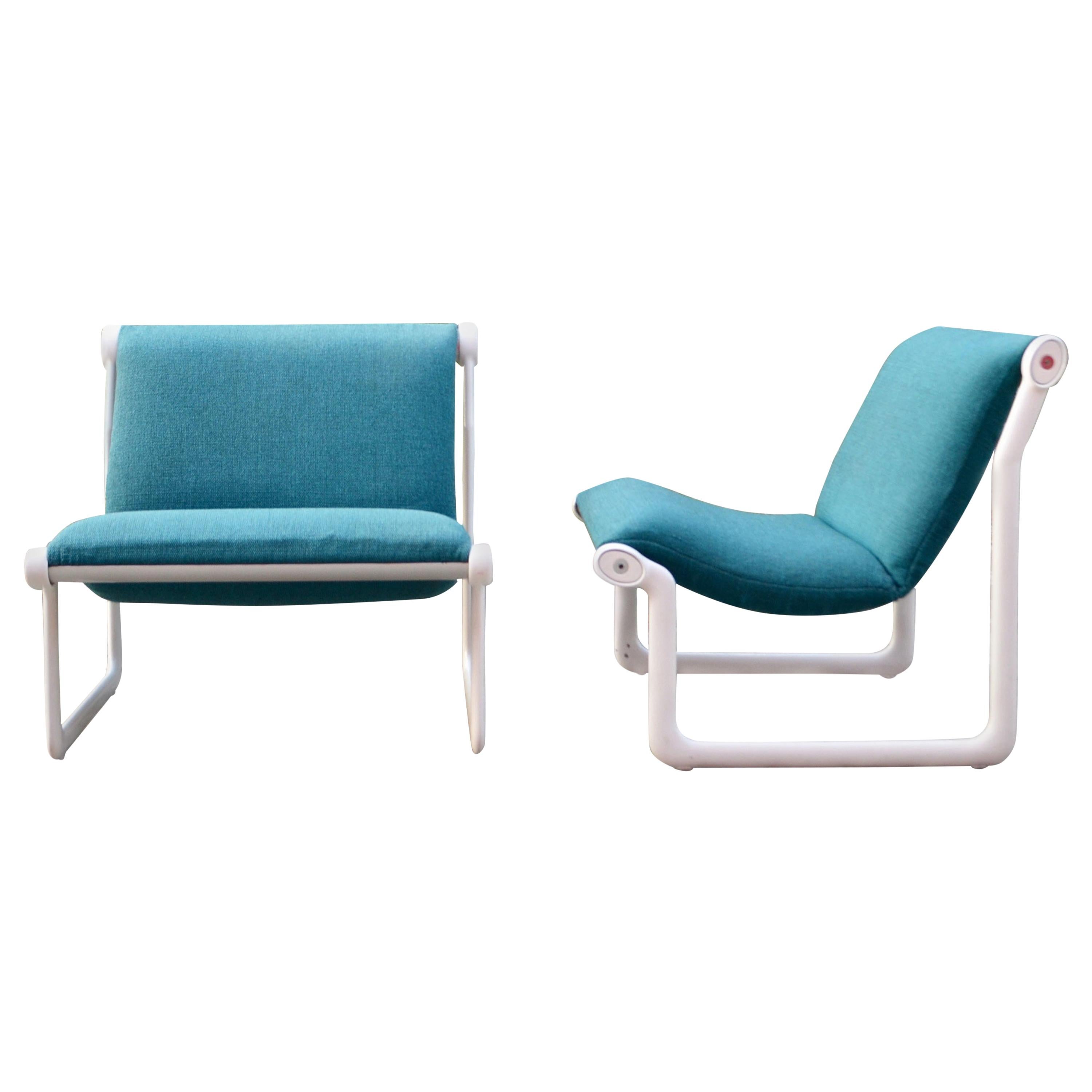 Knoll International Sling Lounge Chair by Hannah Morrison Set of 2 For Sale