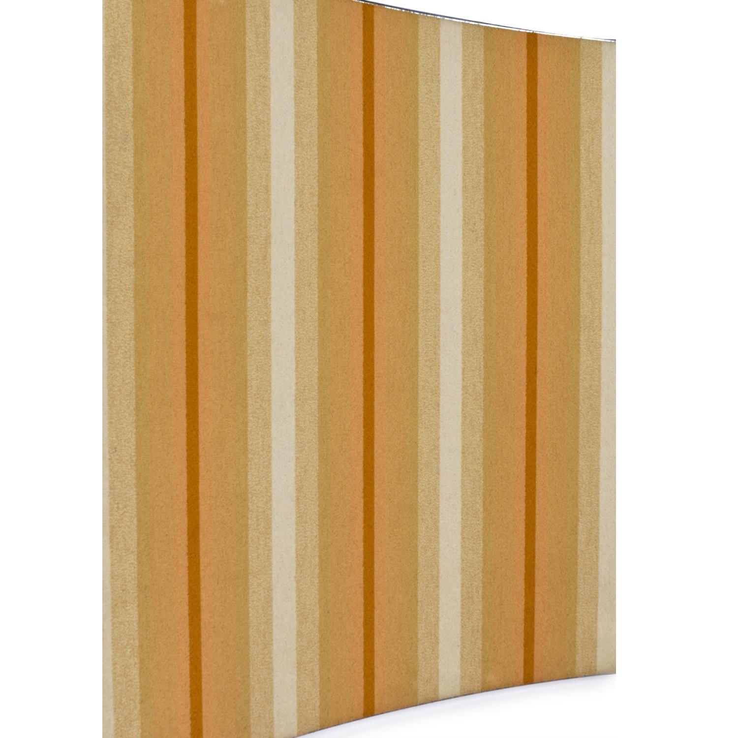 Knoll International Vintage Orange and Yellow Striped Room Divider Screen Panel For Sale 1