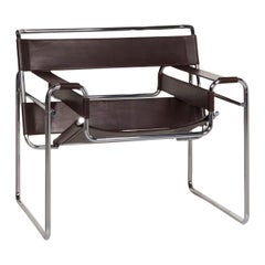 Knoll International Wassily Chair Leder Sessel Braun Dunkelbraun Marcel