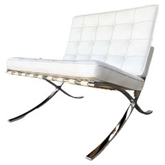 Knoll Ivory Leather Barcelona Chair by Ludwig Mies van der Rohe