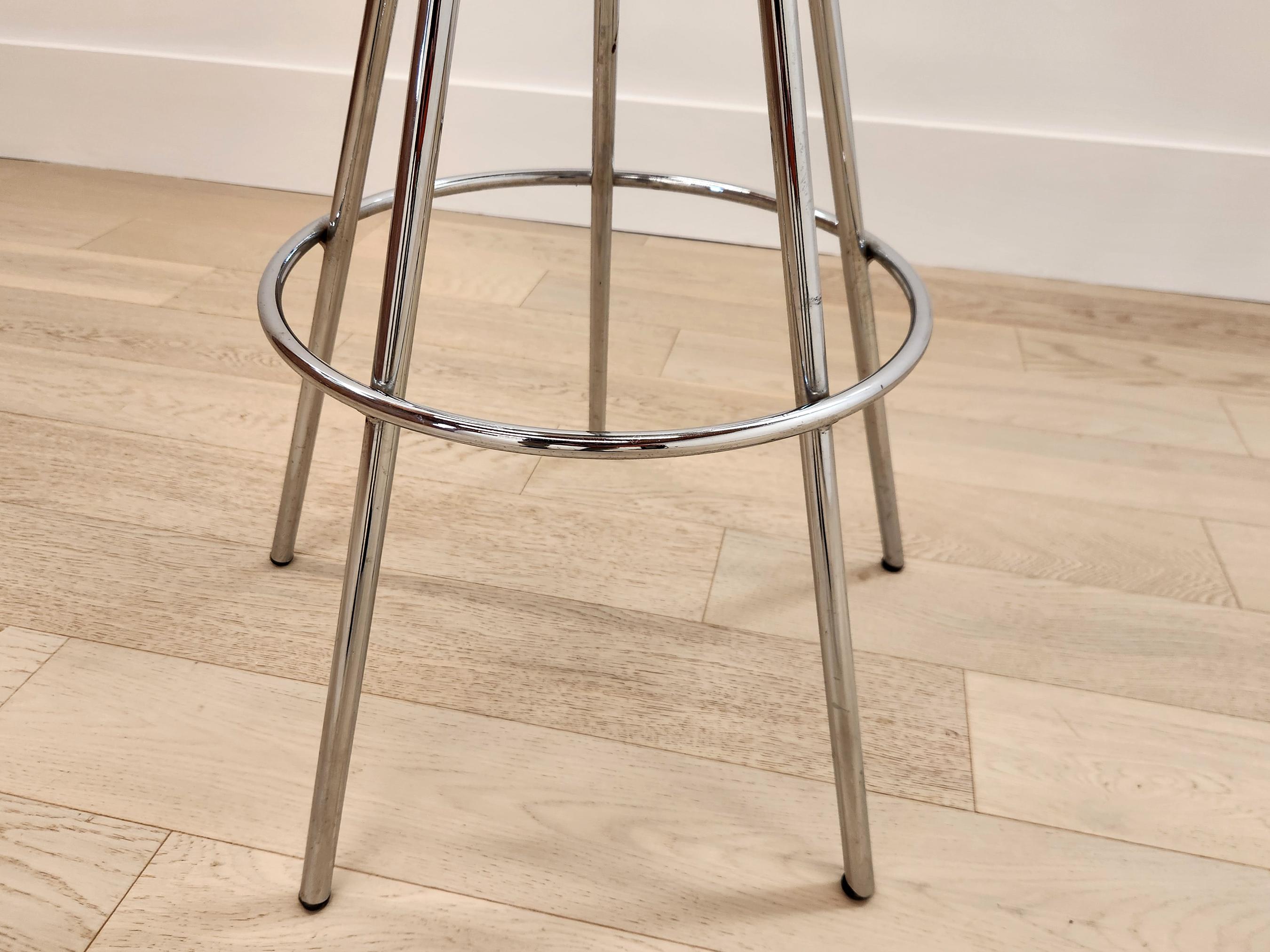 Knoll 'Jamaica' Stainless Steel Counter / Bar Stool by Pepe Cortes For Sale 2
