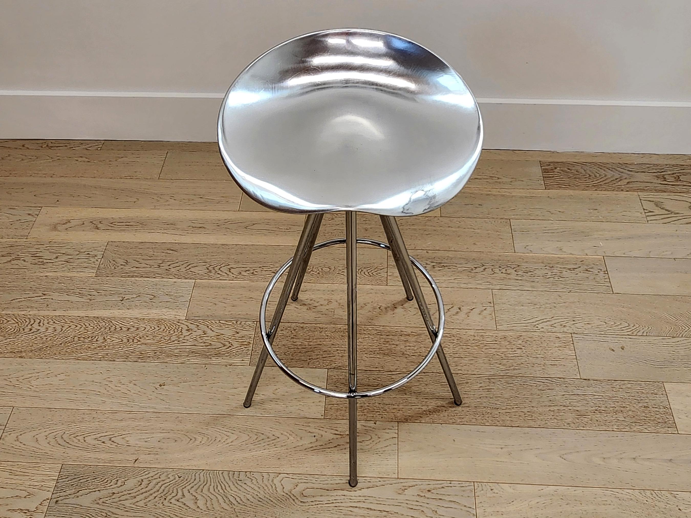 Modern Knoll 'Jamaica' Stainless Steel Counter / Bar Stool by Pepe Cortes For Sale