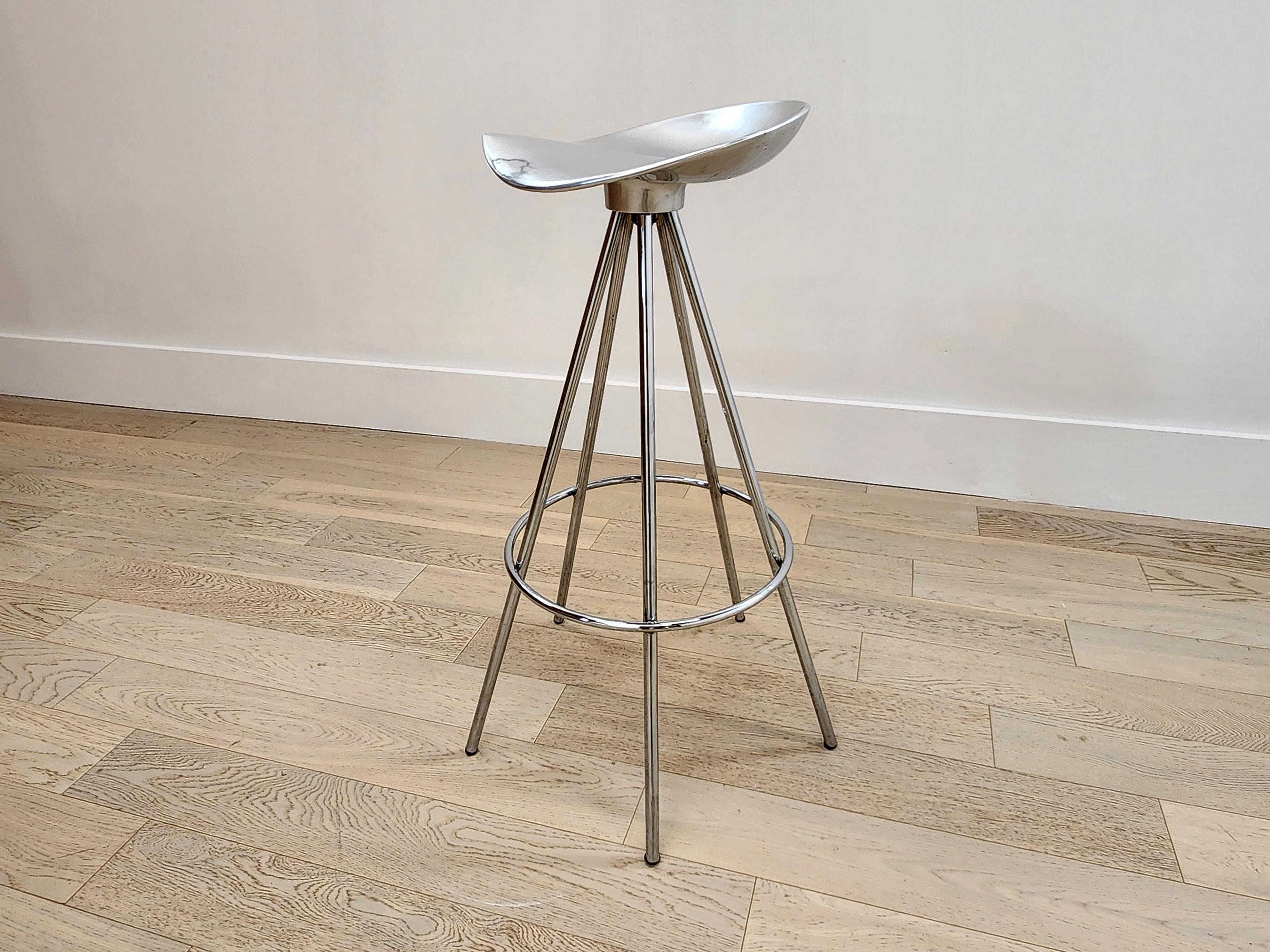 Spanish Knoll 'Jamaica' Stainless Steel Counter / Bar Stool by Pepe Cortes For Sale