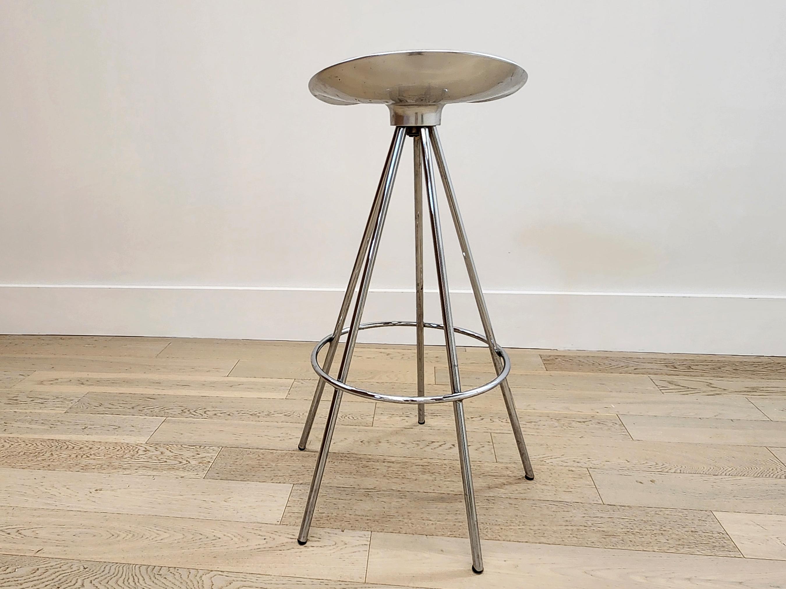 Knoll 'Jamaica' Stainless Steel Counter / Bar Stool by Pepe Cortes In Good Condition For Sale In Stratford, CT