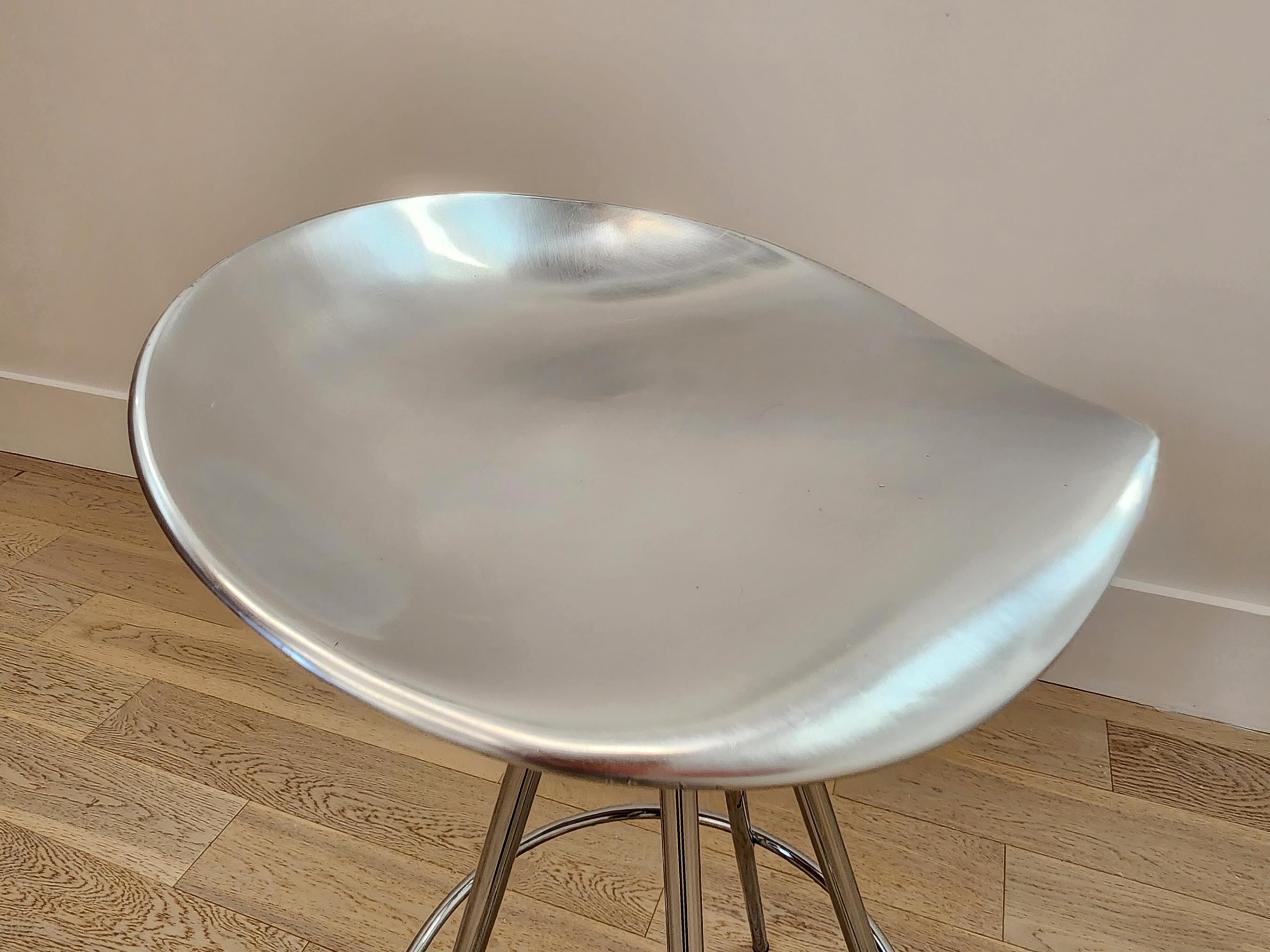 Late 20th Century Knoll 'Jamaica' Stainless Steel Counter / Bar Stool by Pepe Cortes For Sale