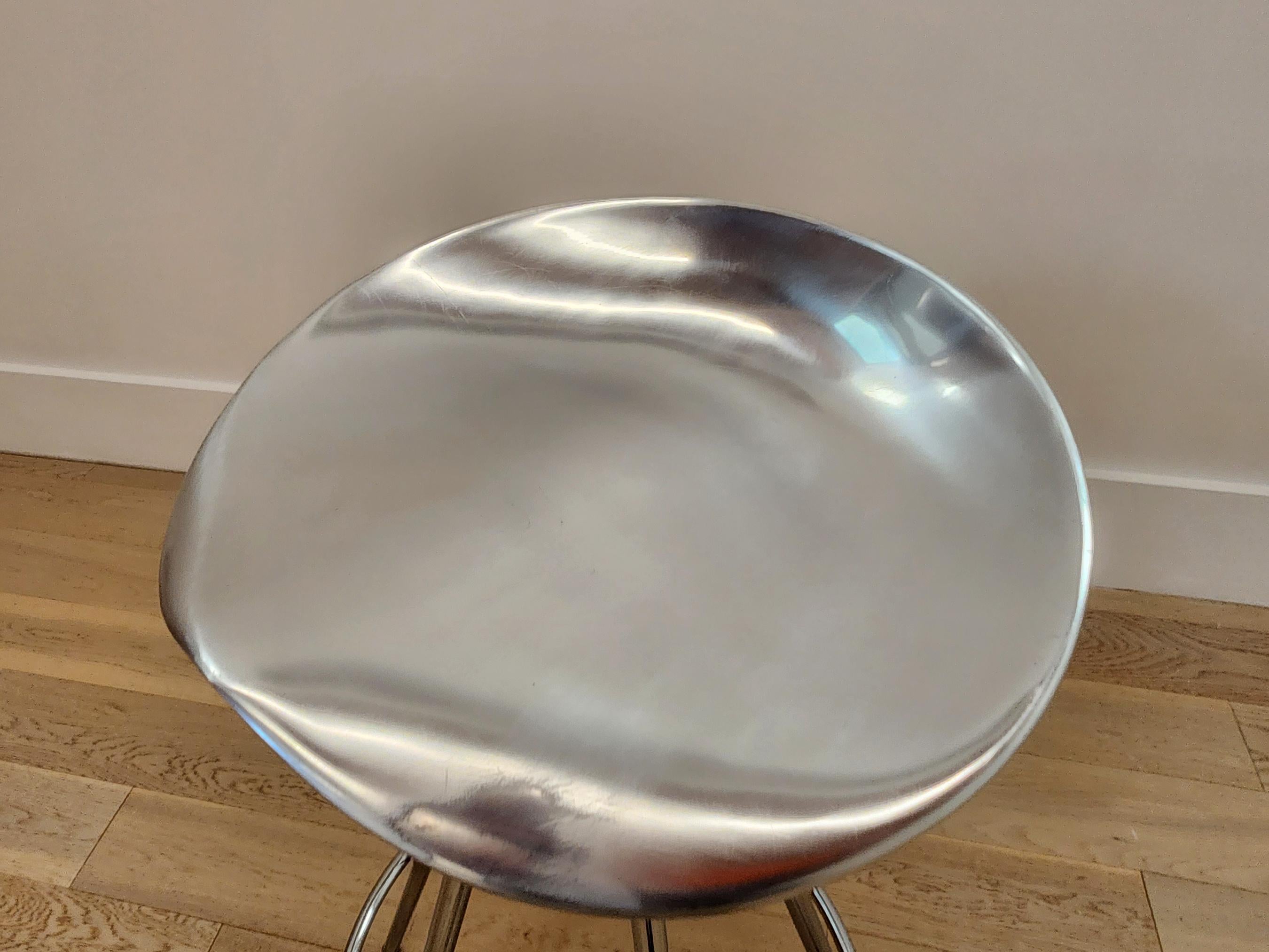 Aluminum Knoll 'Jamaica' Stainless Steel Counter / Bar Stool by Pepe Cortes For Sale